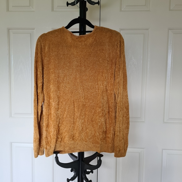 Vintage Style Stretchable S-M Yellow Brown Bodycon Maxi Floral Longsleeve Blouse - Picture 5 of 9